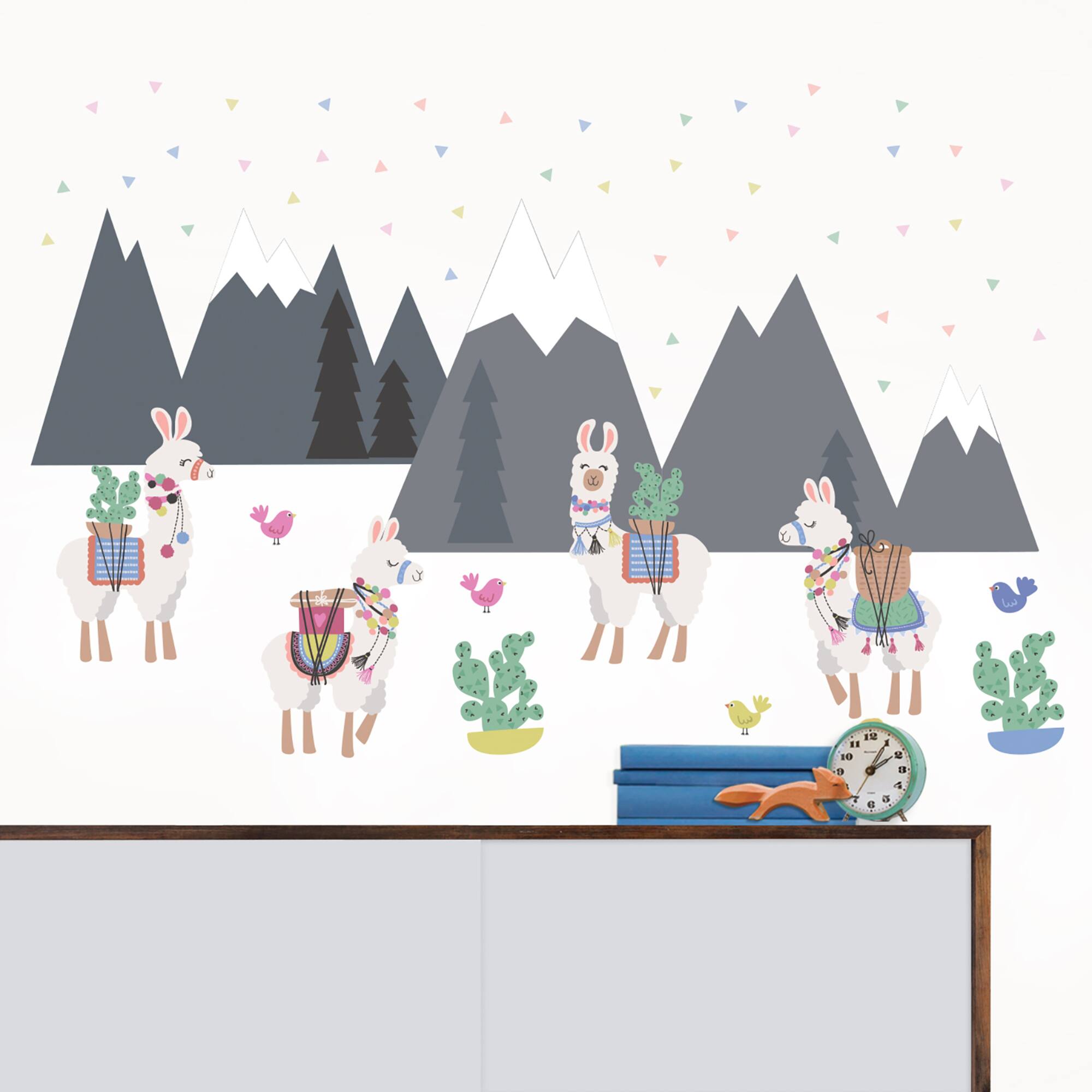WallPops Laid Back Llamas Wall Art Kit